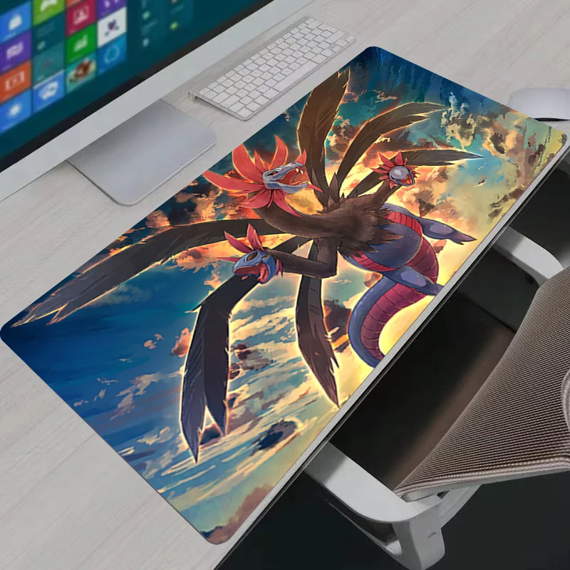 Mauspad, großes Computer-Mauspad, P-Pokemon Hydreigon, Schreibtischunterlage, Lock Edge Mousepad, Gaming-Zubehör, Gummi-Tastaturunterlage Image