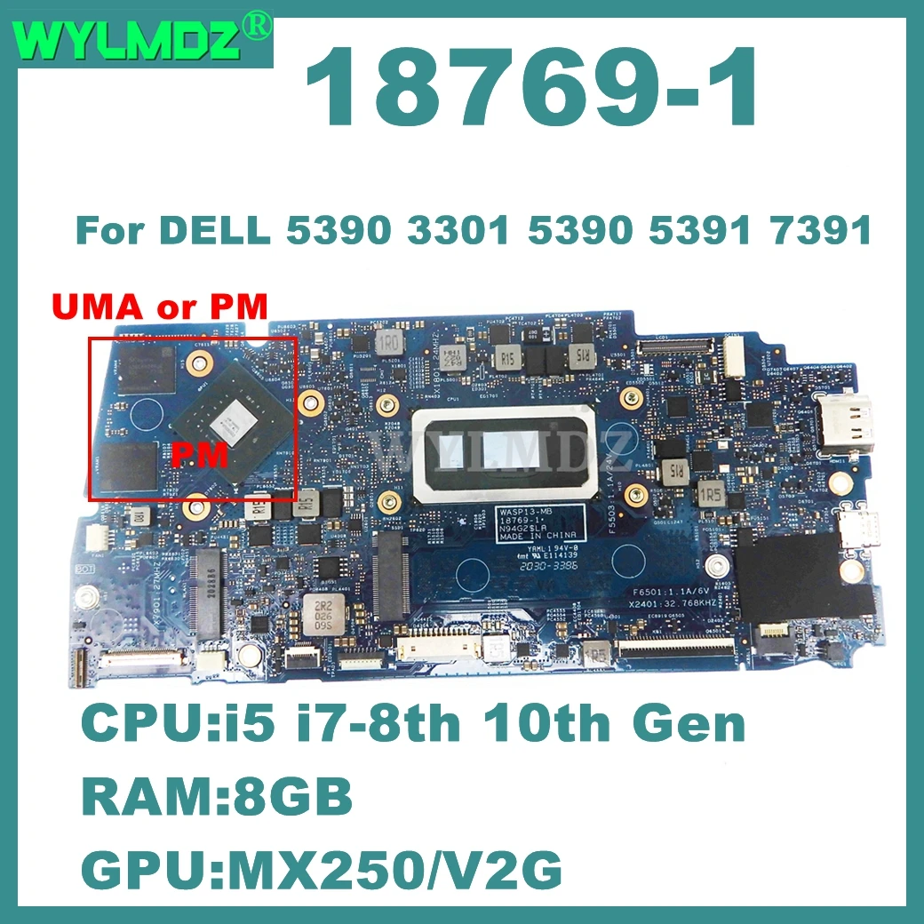 18769-1 carte mère pour DELL 5390 3301 5390 5391 7391 carte mère d