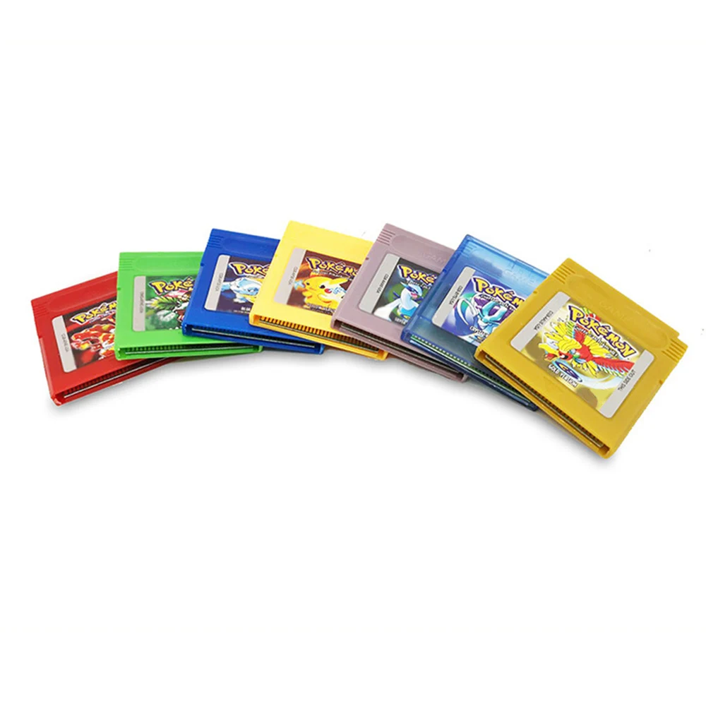 Low-power consumption 5 languages Version Pokemon GBC Game red/crystal/blue/yellow/gold/green/silver Video Game Cartridge