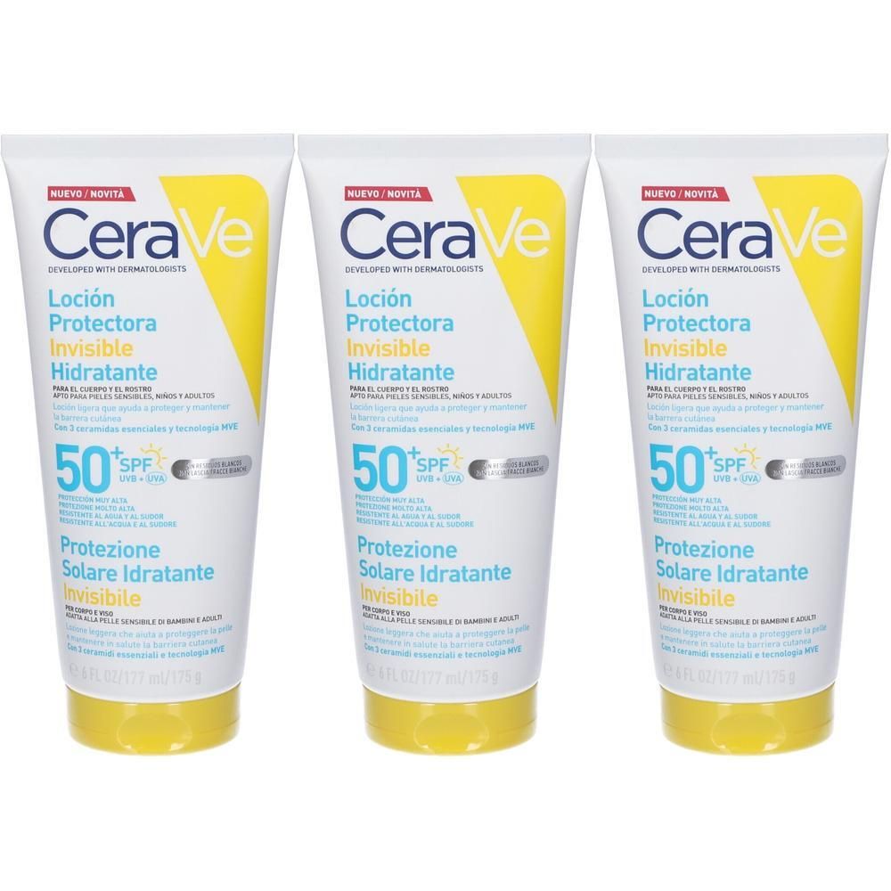 CeraVe Protezione Solare Idratante Invisibile SPF50+ 177ml 3x177 ml