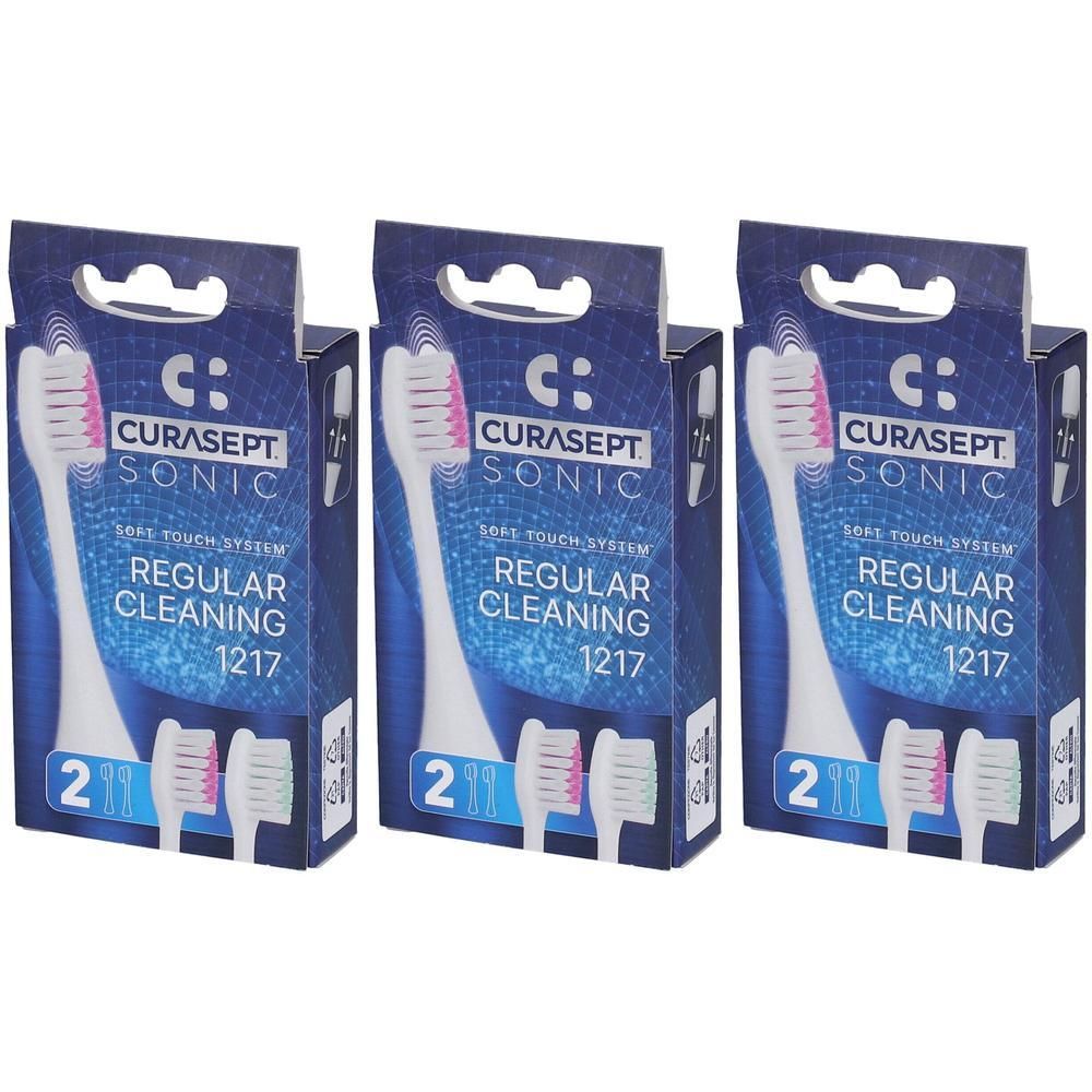 Curasept Testine Ricambio Spazzolino Sonic Regular Cleaning 1217 3x2 S