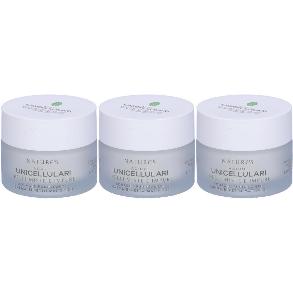 NATURE'S Acque Unicellulari Acquagel Purificante Crema Effetto Mat Spf