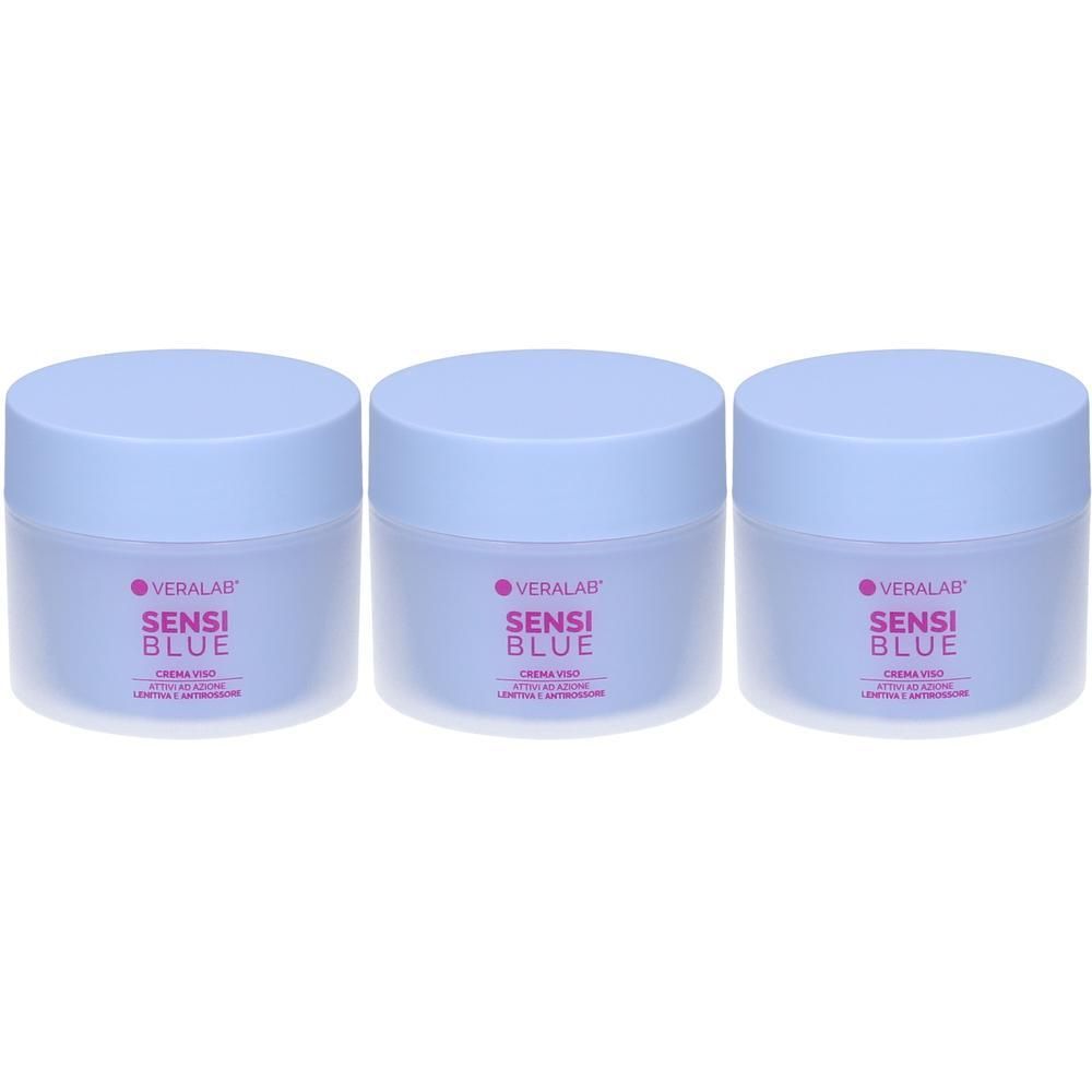 Veralab Sensiblue Crema Viso Lenitiva Antirossore 45 Ml 3x45 ml
