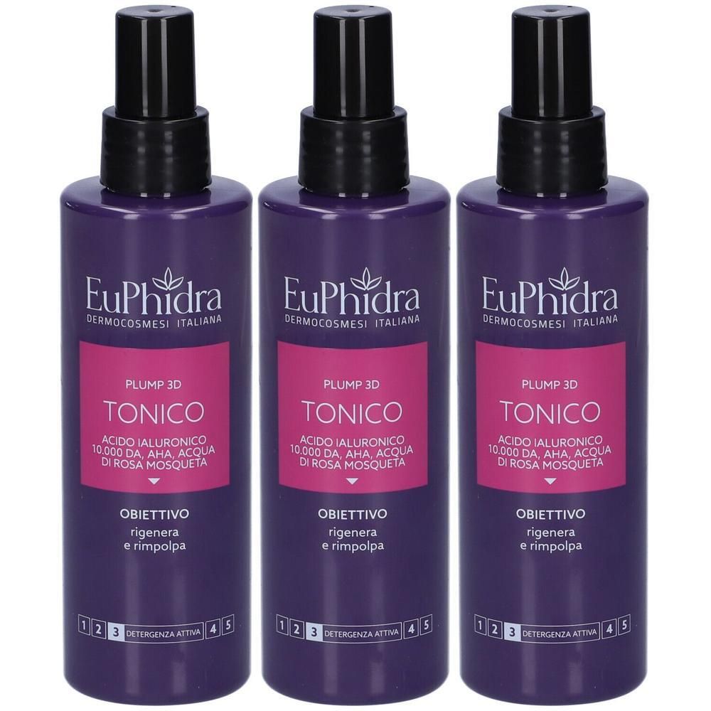 Euphidra Plump 3d Tonico Acido Ialuronico 3x200 ml