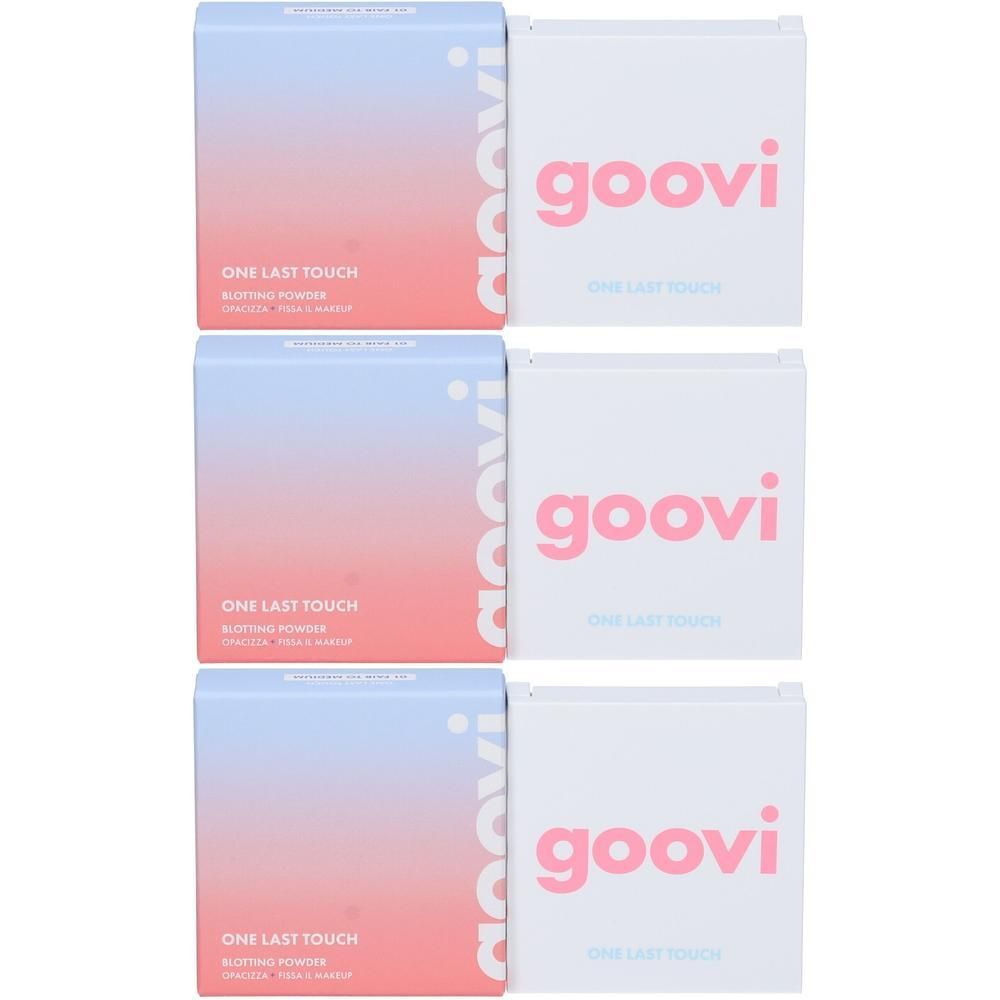 Goovi One Last Touch Polvere Opacizzante Tonalià 01 Bianco e Rosa 3x1