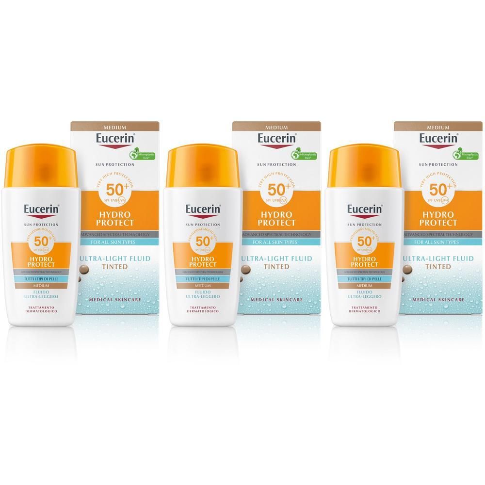 Eucerin Hydro Protect Fluido Ultra-Leggero Colorato SPF50+ Tonalità Me