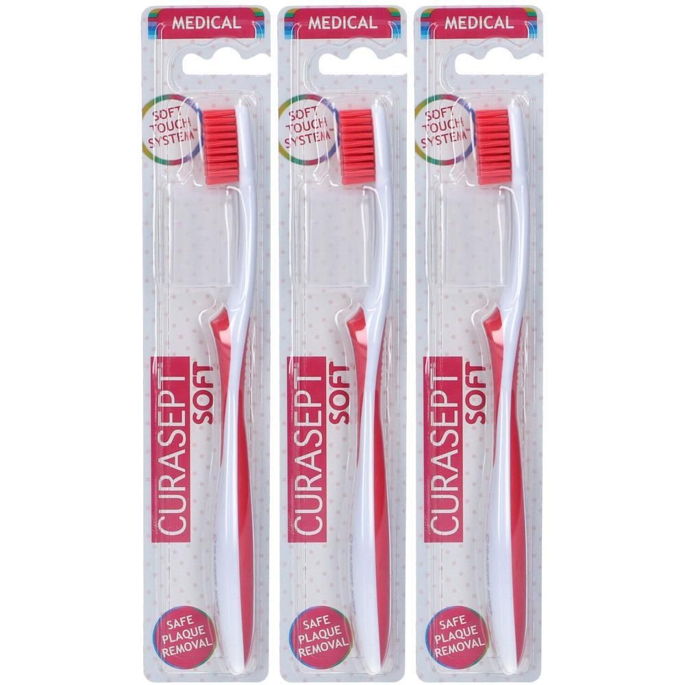 Spazzolino Curasept Soft Medical Azzurro 3x1 St
