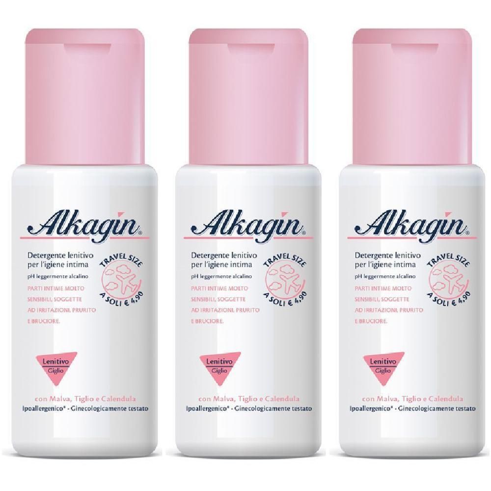 Alkagin Detergente Intimo Lenitivo 3x100 ml Soluzione