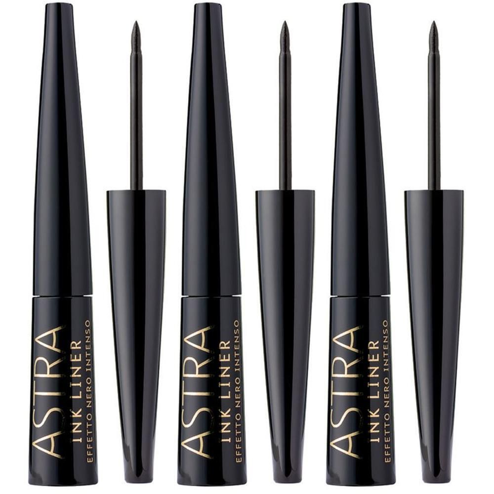 ASTRA Make-UP Ink Liner - Eyeliner Mat Nero Intenso 3x1 St