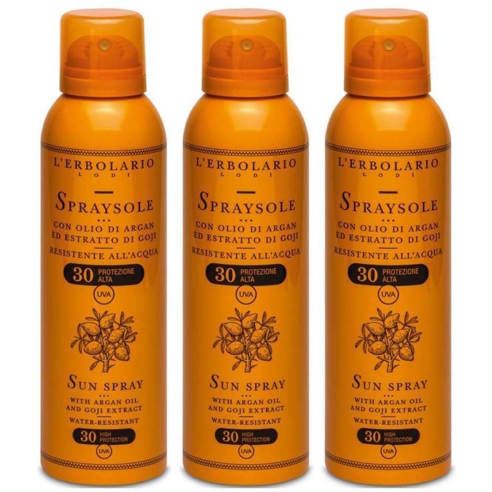 L`Erbolario Protezione Solare Spray Corpo SPF 30 3x150 ml