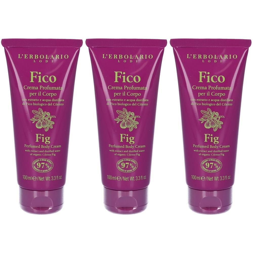 L' Erbolario Crema Corpo Profumata al Fico 3x100 ml