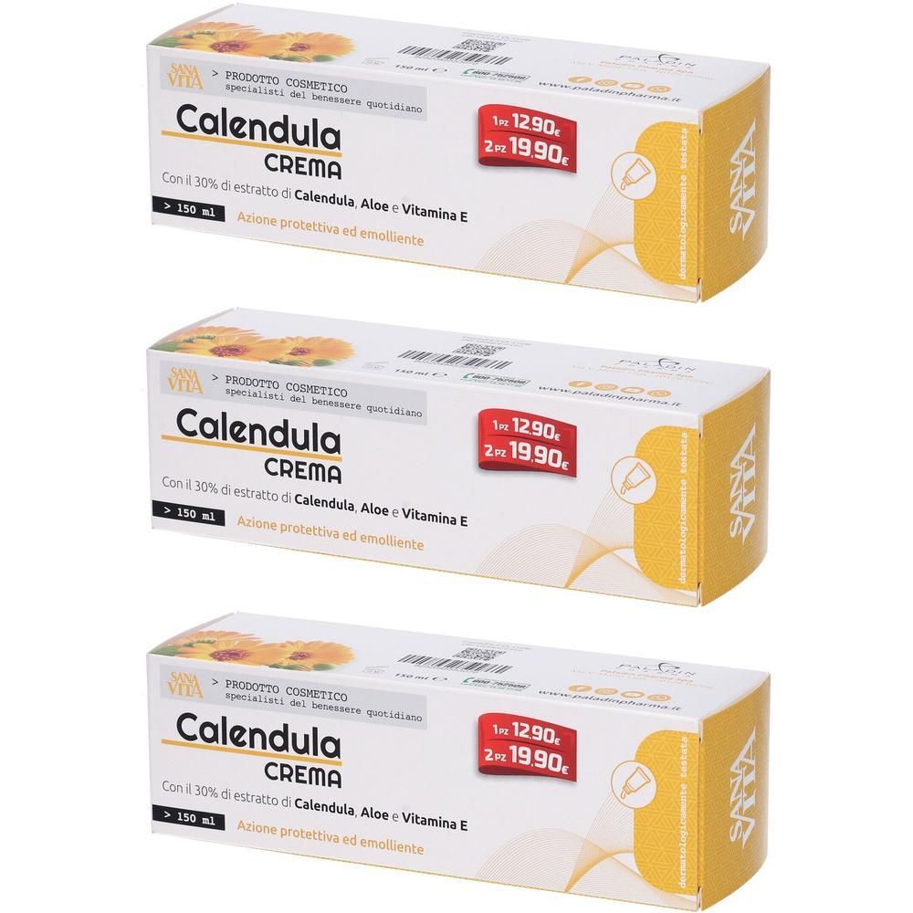 Paladin Pharma Sanavita Calendula Crema 3x150 ml