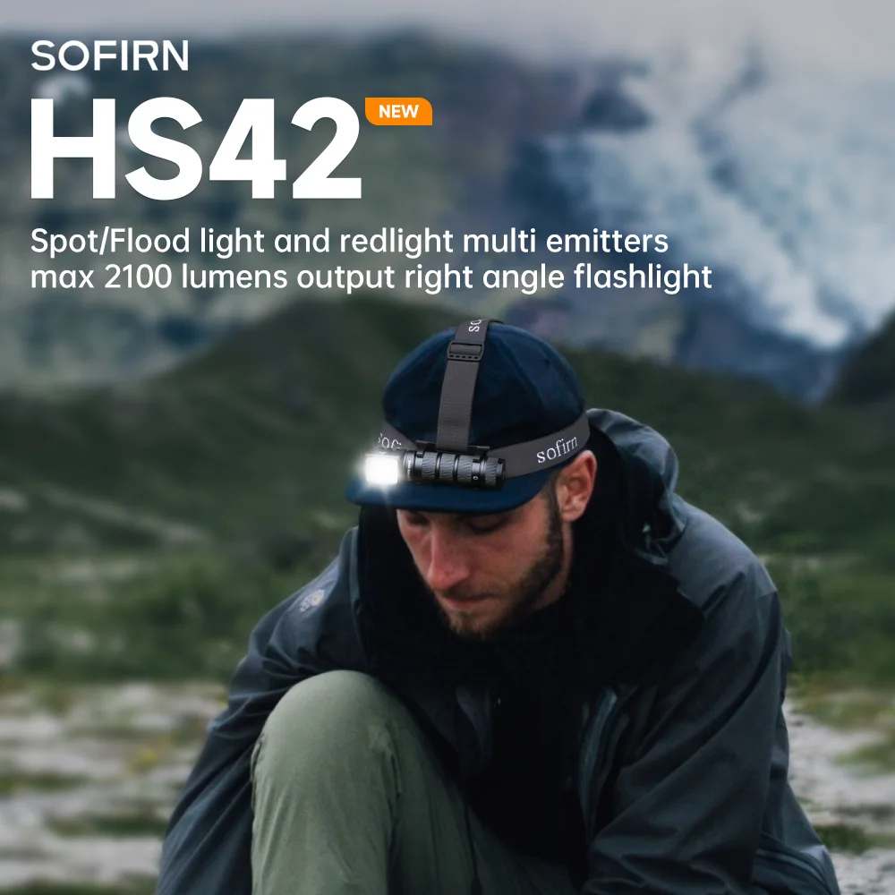SOFIRN HS42 Stirnlampe 2100lm 18650 EDC USB-C Wiederaufladbare Taschenlampe SST40 LED-Fackel mit Magnet für Camping Image