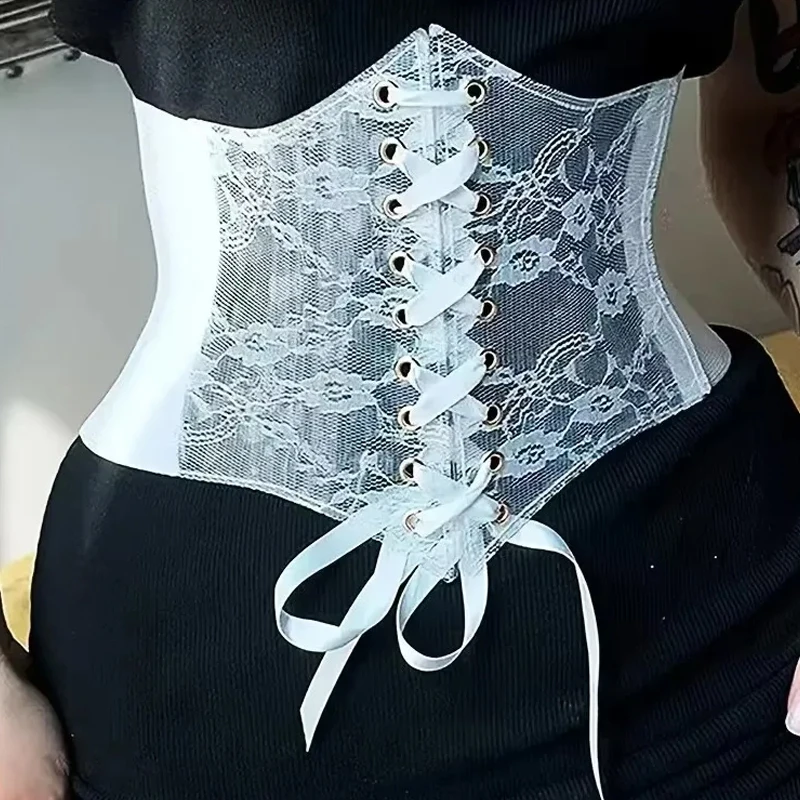 Modischer Bund für Damen mit Schnürung, Korsettgürtel, Retro-Stil für Damen, geeignet für Freizeitkleidung und besondere Anlässe Image