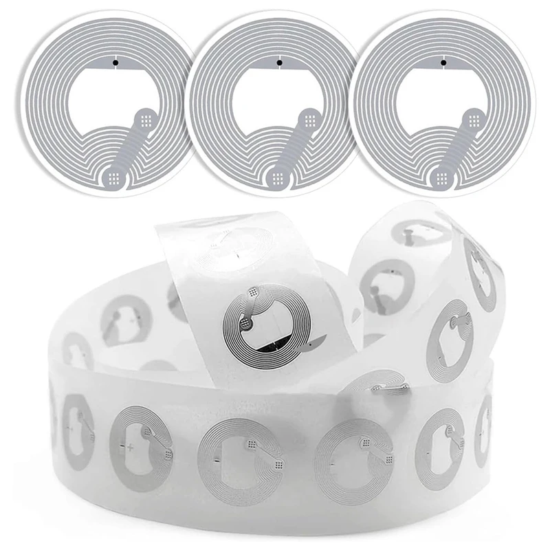50 Stück NTAG215 NFC-Aufkleber-Tags, 504 Byte, leere, wiederbeschreibbare Klebeetiketten, universell für alle NFC-fähigen Mobiltelefone Image