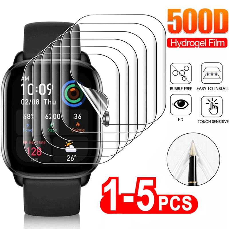 Weiche Hydrogelfolie für Xiaomi Amazfit GTR 4 3 2 2E POP Pro Displayschutzfolie für Huami Amazfit GTS 2 4 Mini Bip S Schutzfolie Image
