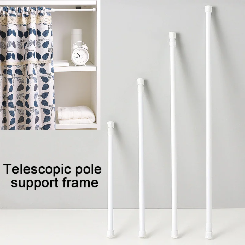 30–90 cm, vielseitig einsetzbar, federbelastet, ausziehbar, Teleskop-Gardinenstange, Spannschiene, Netz, Voile-Stange, Netzstangen, Vorhang, teleskopisch Image