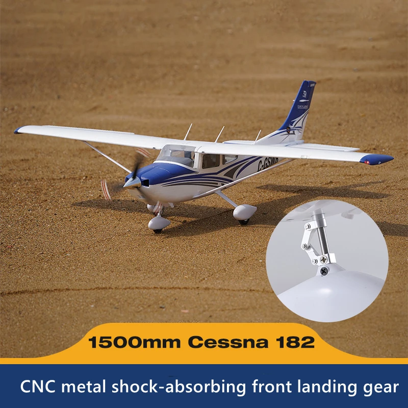 FMS RC Airplane 1500mm 1.5m Cessna 182 Sky Trainer 5CH with Flaps 4S Blue Red PNP RC Plane Hobby Model Aircraft Avion EPO