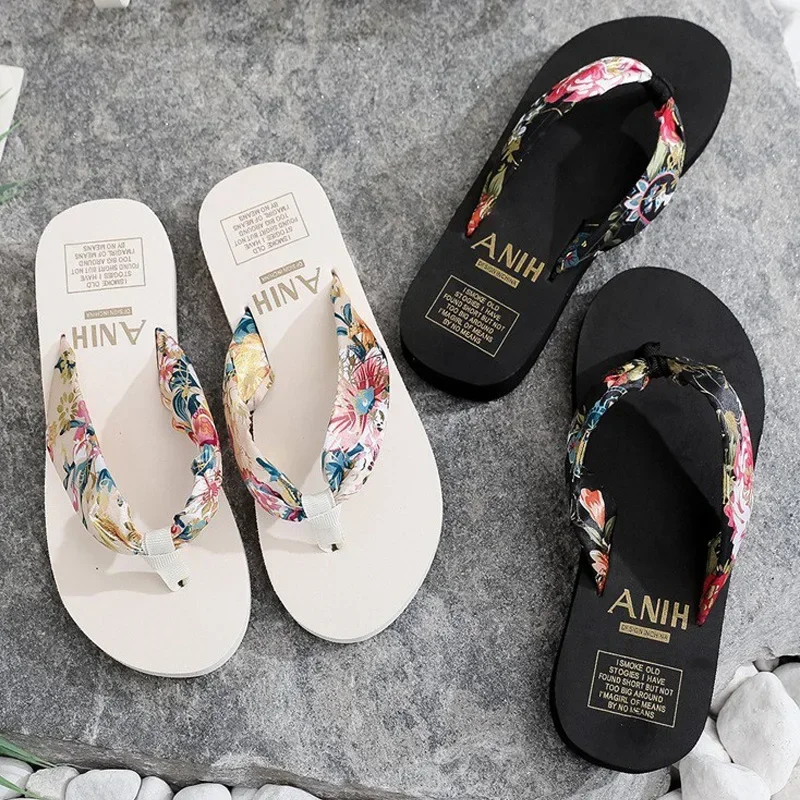 Frauen Sommer Mode EVA Slipper Böhmischen Satin Band Weibliche Flip Flop 2022 Bronzing Strand Einfache Freizeit Frauen Schuhe