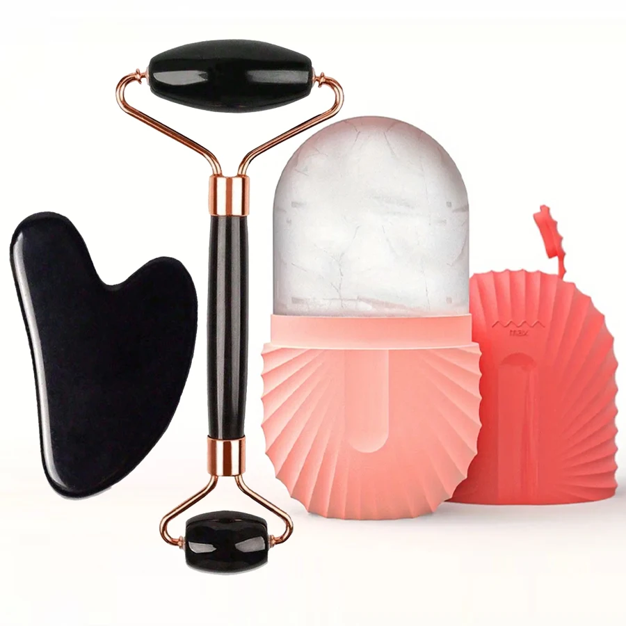 Gesichtsroller Eis-Gesichtsroller für Augen, Doppelkinn, Kieferlinie & Hals, reduziert Schwellungen, Massagegerät für Gesichtslifting & Lymphdrainage Image