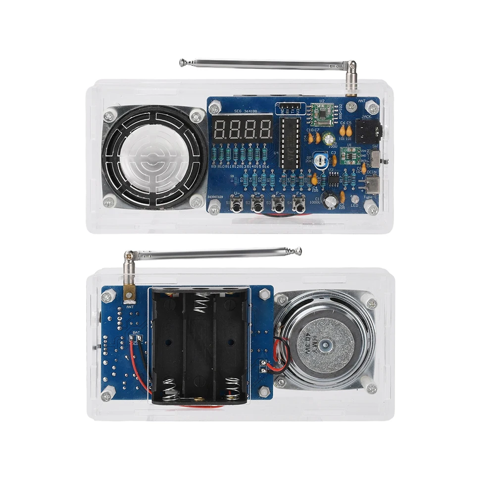 87,5-108MHz FM-Radio DIY-Kit Schweißübungs-Set Einfach/mit Digitalanzeige Manuelles Löt-Elektronik-Kit Typ C Image