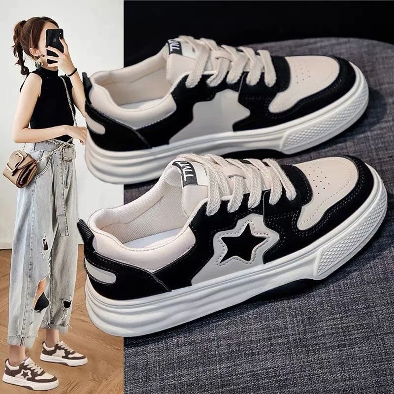 Modische Casual Star Sport Loafers Damen Chunky Sneaker Outdoor Komfort Weiche Sohle Rutschfeste Board Loafers Sportschuhe