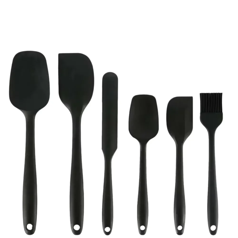 6-teiliges Silikon-Spatel-Set, Hitzebeständige Gummi-Spatel, Nahtlose Kochspatel, Küchenutensilien, Kochgeschirr, Backzubehör Image