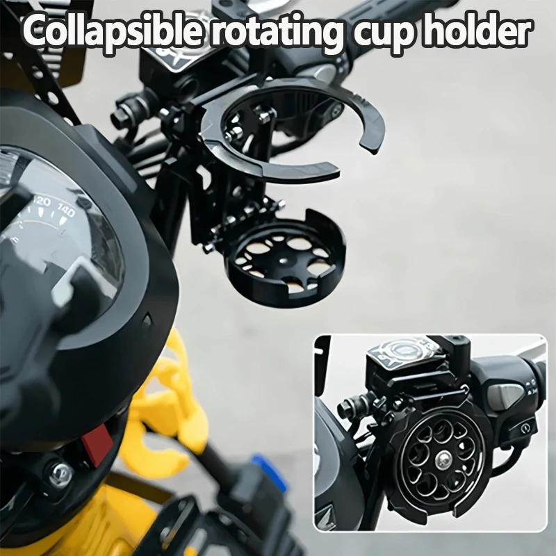 Motorrad-Getränkehalter Faltbare Lenker-Wasserflaschenhalterung Universelle Fahrrad-Getränkehalterung Elektroroller Fahrradzubehör Image