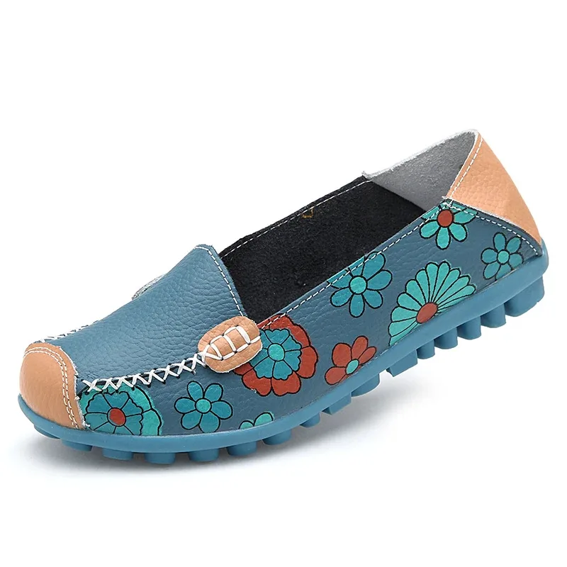 Flache Damenschuhe in großen Größen, Lederschuhe aus echtem Leder, modische und lässige vulkanisierte Schuhe, Slipper, Damenschuhe