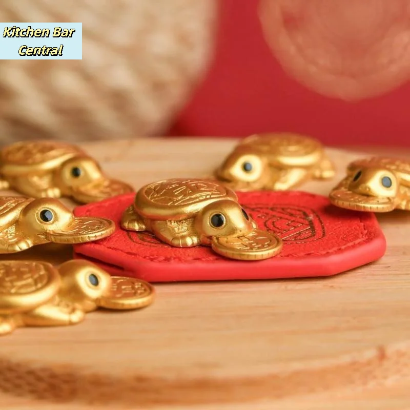 【Fengshui Glücksbringer-Schildkröten-Geldbörsenanhänger, geldbeißende Schildkröten-Ornamente zur Dekoration für Langlebigkeit, Schutz und finanzielle Stabilität】 Image