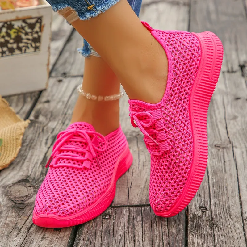 Comemore Turnschuhe für Frauen Frühling Sommer Flachen Boden Frauen Schuhe Einfarbig Atmungsaktive Ace-up Casual Sneaker Dicken sohlen tenis