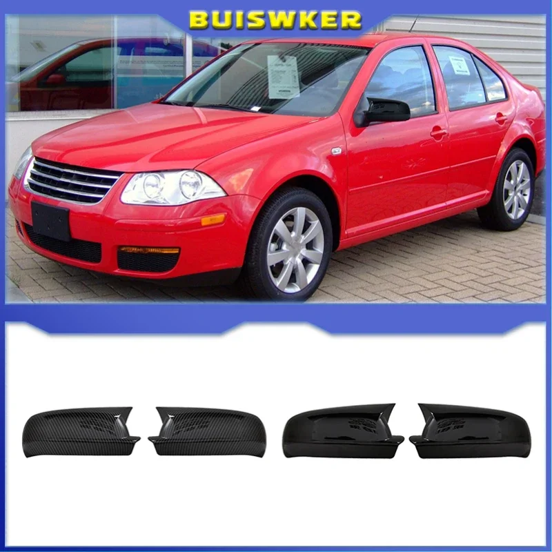 Glänzend schwarze Seitenspiegelkappen für VW Golf 4 IV MK4 GTI R 1998-2002 für VW Bora Jetta Passat B5 1998-2005. Image
