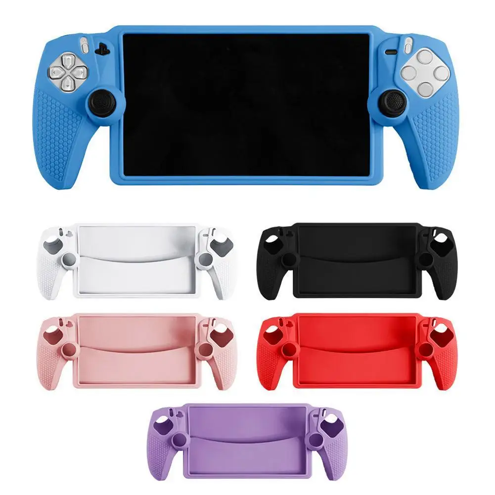 Silicone Protective Case for PlayStation Porta Handheld Game Console Shockproof Anti-Slip Cover for Portal Style Console 6 Color
