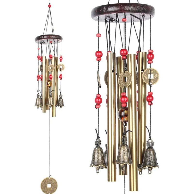 ●Large Wind Chime Tubes Bells Metal Church Bell Outdoor Garden Home Garden Decor Hanging Wind Chime Symbol Of Good Luck