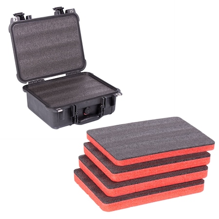 5S SUPPLIES PEL-1400-BLK/RED Replacement ECONO FOAM for Pelican 1400 Protector - 5S SUPPLIES