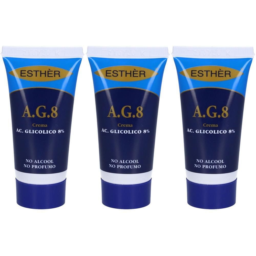 ESTHÈR® A.G. 8 Crema AC. Glicolico 8% 3x30 ml
