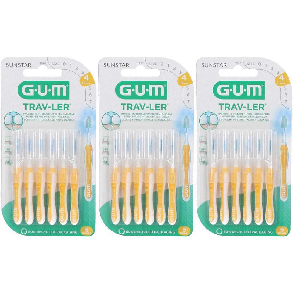 Sunstar GUM Trav-ler® Scovolino Interdentale 1.3 mm 3x6 pz Spazzolino