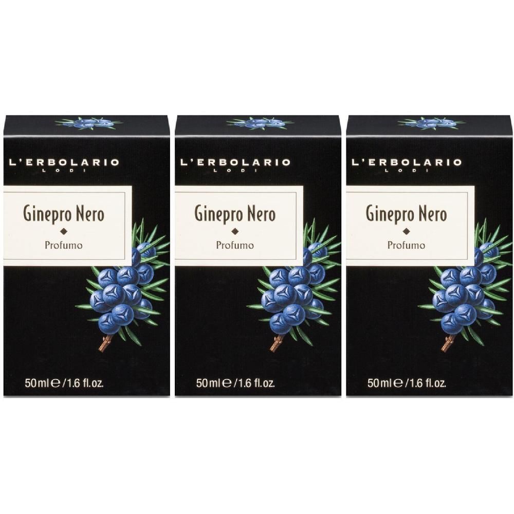 L`Erbolario Profumo Ginepro Nero 3x50 ml Soluzione