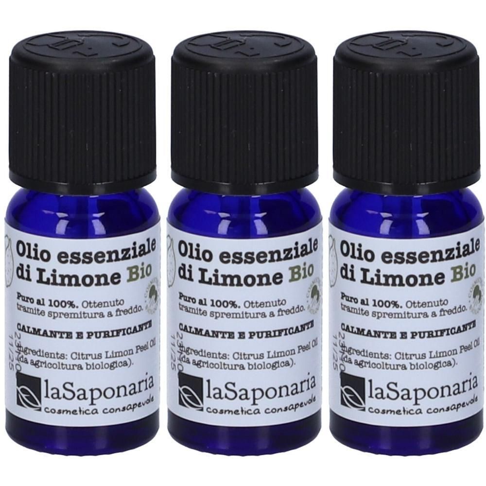 La Saponaria Olio Essenziale di Limone BIO 3x10 ml