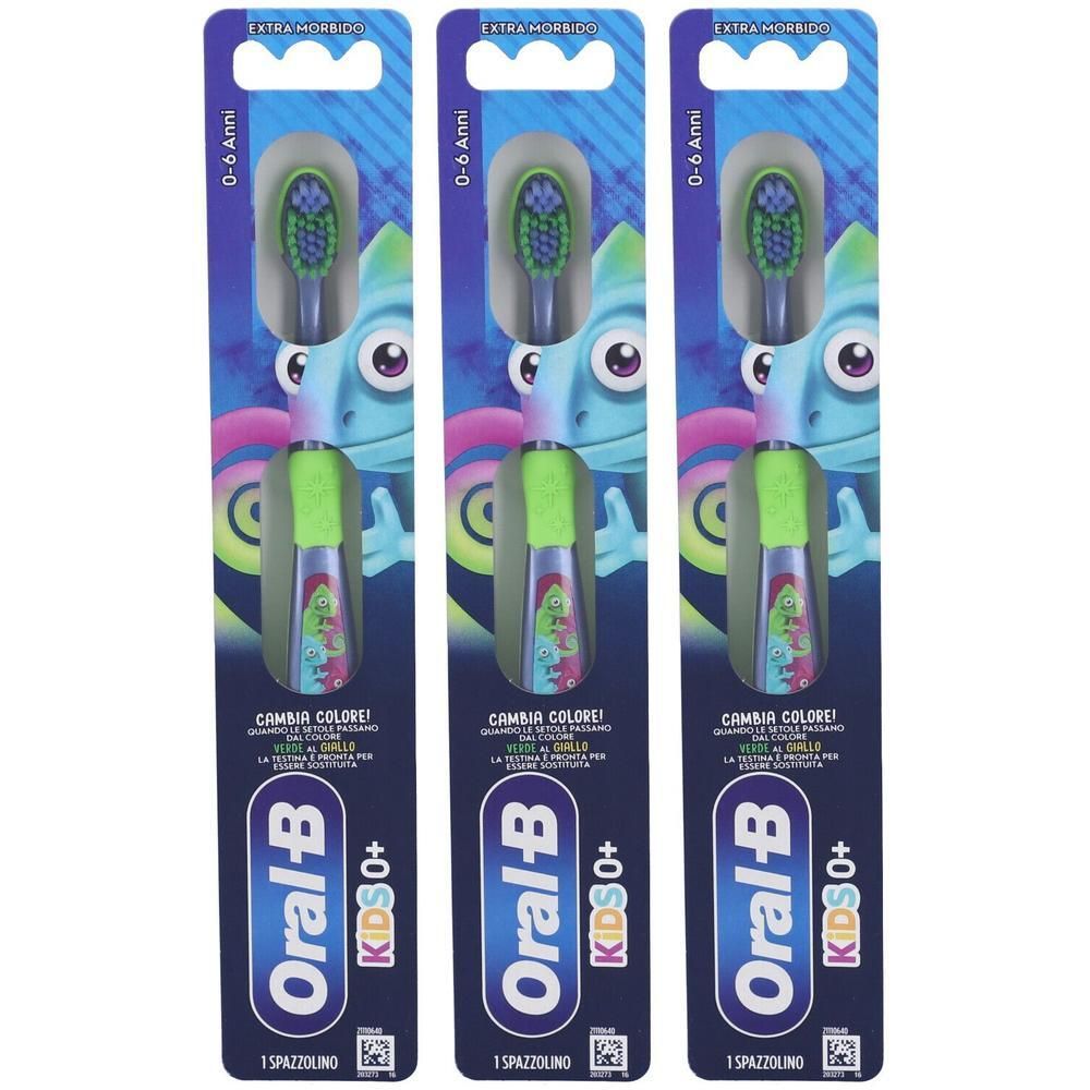 Oralb Kids 0+ 0-6 Anni 3x1 pz Spazzolino da denti