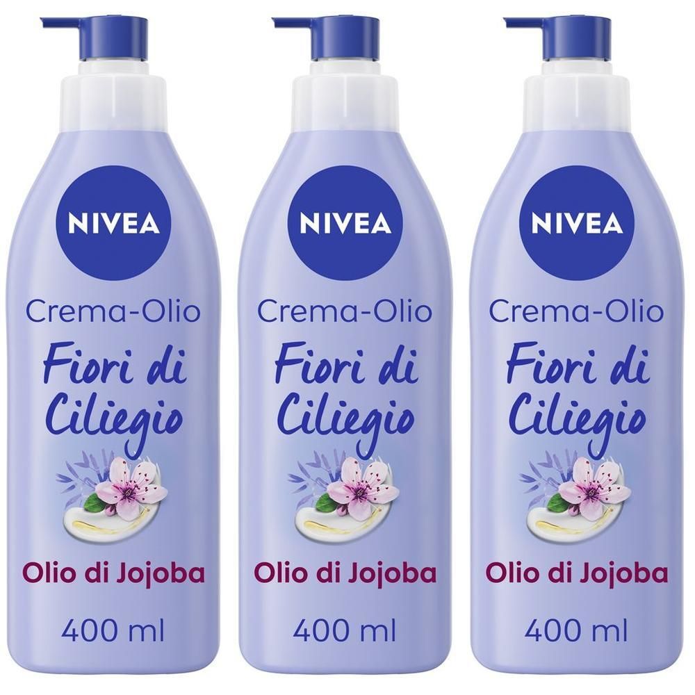 Nivea Crema-Olio Fiori di Ciliegio & Olio Jojoba 400 ml, Crema corpo i