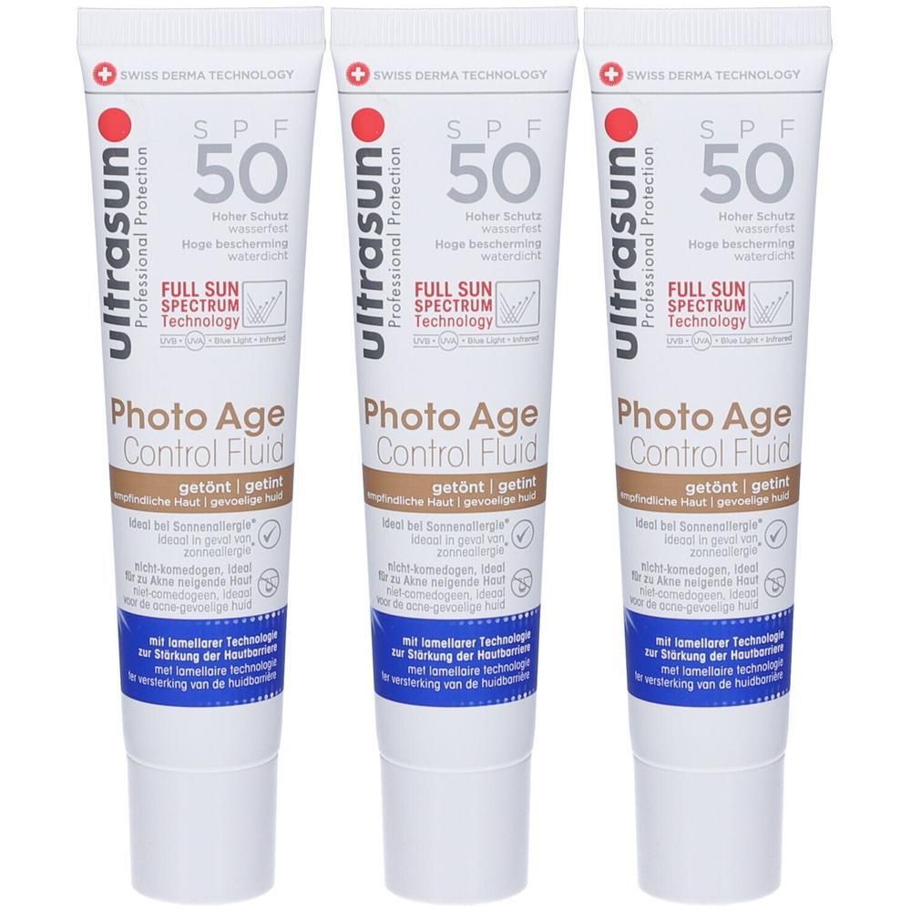 Ultrasun Photo Age Control Fluid Spf 50 Tinted 3x40 ml