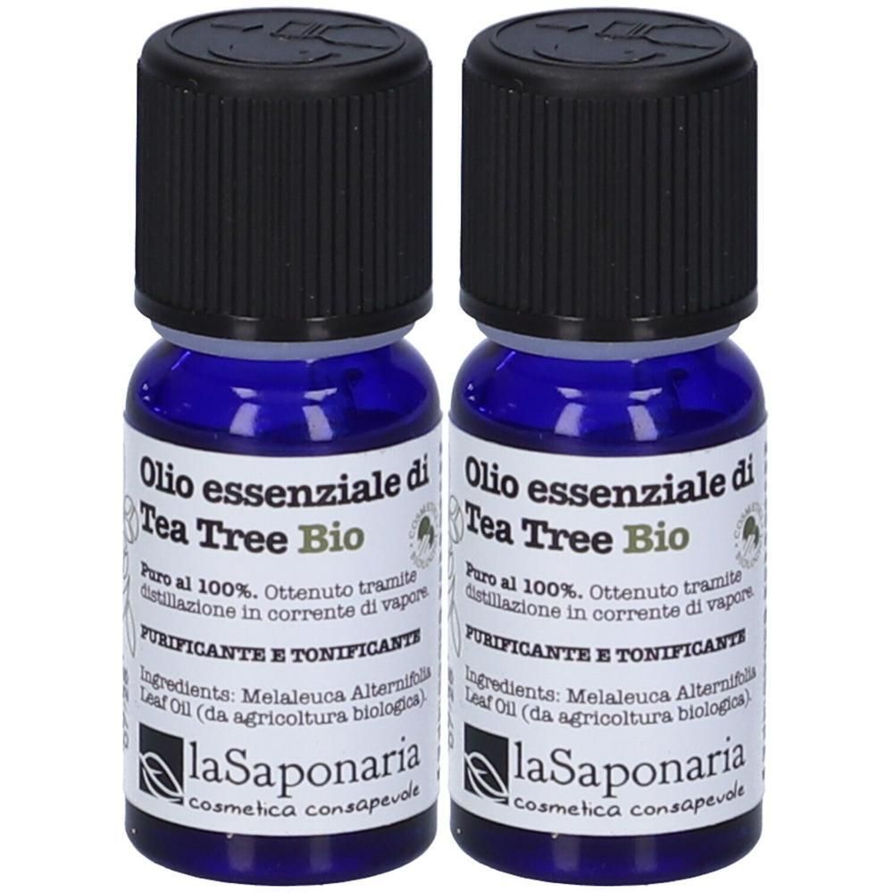 La Saponaria Olio Essenziale di Tea Tree BIO 2x10 ml
