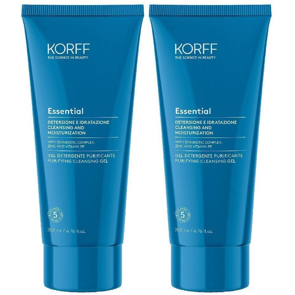KORFF Essential Gel Detergente Purificante 2x200 ml