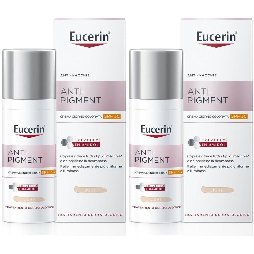Eucerin Anti-Pigment Crema Giorno SPF 30 Colorata Light 1 pz 2x50 ml