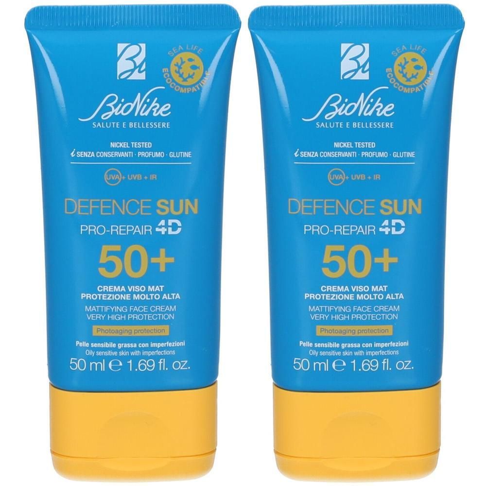 Bionike Defence Sun 50+ Crema Viso Mat 2x50 ml