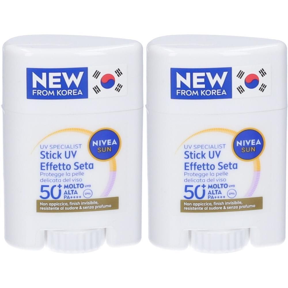 Nivea Sun UV Viso Specialist Stick Effetto Seta SPF 50+ 2x15 g