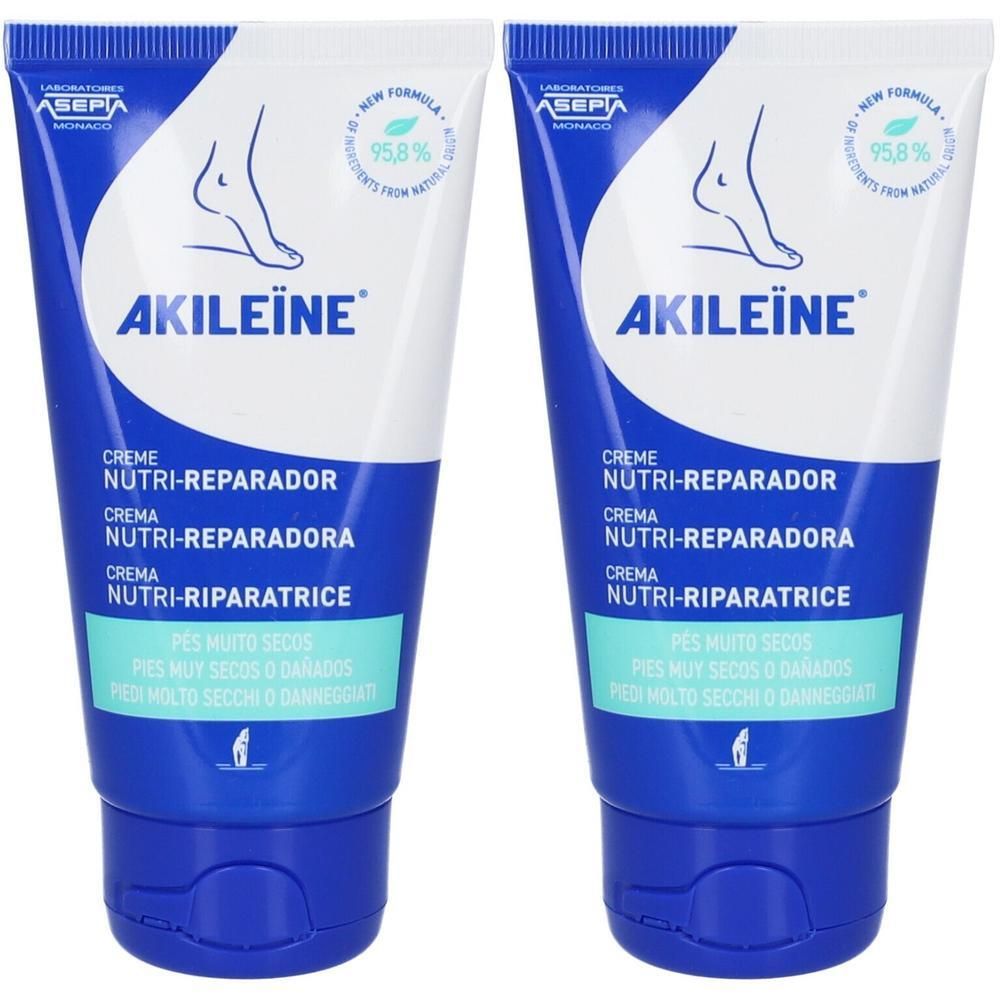 Akileine Crema Nutri-Riparatrice Piedi Secchi 2x75 ml