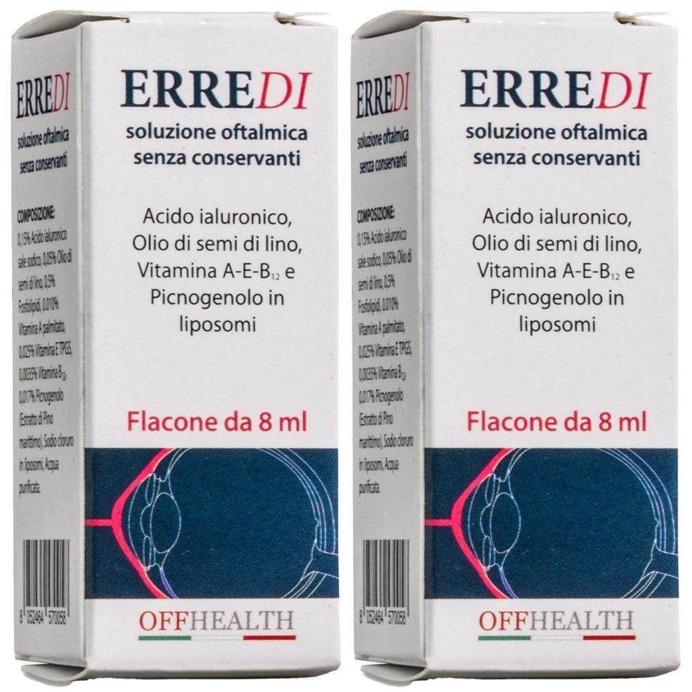 Erredi Soluzione Oftalmica Senza Conservanti 8 Ml 2x8 ml
