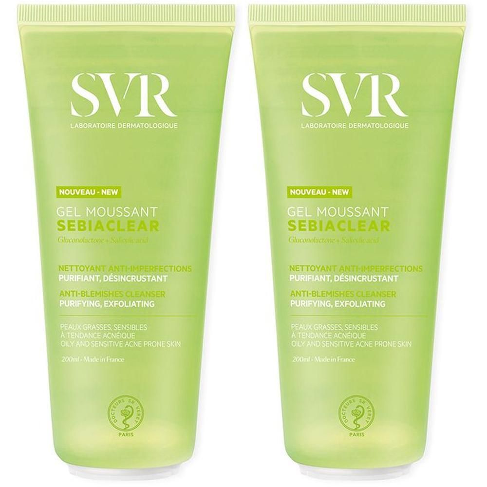 SVR SEBIACLEAR Gel Moussant 200ml 2x200 ml